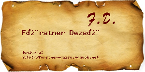 Fürstner Dezső névjegykártya
